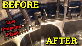 How to fix a sink with low water pressure kitchen or bathroom Faucet Hot and Cold [upl. by Capp186]