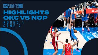 OKC Thunder vs New Orleans Pelicans  Round 1 Game 2 Highlights  NBA Playoffs  April 24 2024 [upl. by Eart]