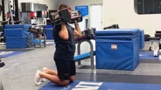 FullKneeling Dumbbell Overhead Press [upl. by Martinsen425]