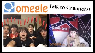 Tiktokers try to survive OMEGLE we were attacked [upl. by Jallier]