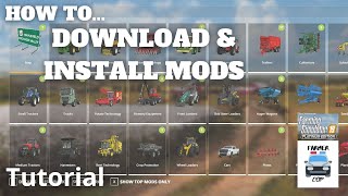 How To Install Mods in Farming Simulator 19 [upl. by Enylrac]