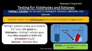 CIE Topic 17 Carbonyl Compounds REVISION [upl. by Edrea]