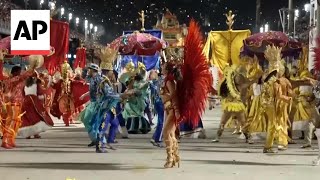 Six top samba schools shine in Rio de Janeiro Carnival parade [upl. by Everett]