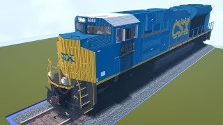 Minecraft Giant CSX SD70ACe Locomotive Review [upl. by Jasisa516]