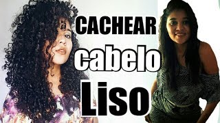 Como CACHEAR o CABELO LISO com creme [upl. by Ehsrop]