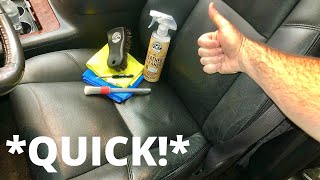 How To Clean Your Cars Perforated LEATHER SEATS at Home With This Product and Trick [upl. by Miki130]