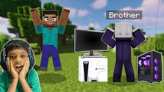 Minecraft but if my BROTHER lose he BUY me everything I want [upl. by Jourdain]