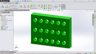 SolidWorks tutorial How to use Linear Pattern tool [upl. by Lodovico48]