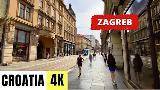 CROATIA 🇭🇷 4K ZAGREB — Walking Tour [upl. by Idnor]