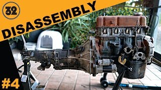 DATSUN BUILD  ENGINE DISASSEMBLY 4 [upl. by Enaffit175]