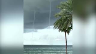 Massive waterspouts spotted near Florida beach [upl. by Naharba858]