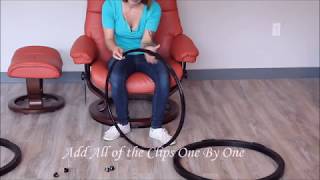 How To Attach Two Elevator Rings to a Stressless Recliner Chair [upl. by Talanta]