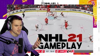 NHL 21 ACTUAL GAMEPLAY REACTION [upl. by Ollehto450]