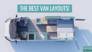 BEST VAN LAYOUTS how to design your van conversion  VAN LIFE BUILD [upl. by Cedell]