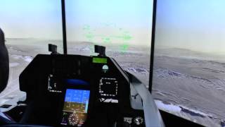 Indo Def 2016 Inside Lockheed Martin F16V Falcon simulator [upl. by Ahsytal469]