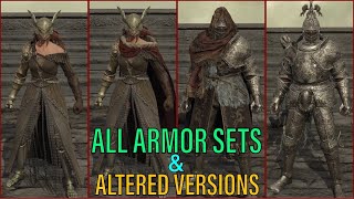 Elden Ring  All Armor Sets And Altered Versions SHOWCASE  Timestamps [upl. by Anson]