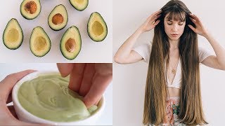 DIY AVOCADO HAIR MASK healthy hair naturally [upl. by Noemi]