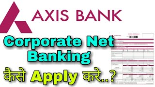 How to apply corporate net banking in axis bank [upl. by Dickman440]