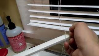 Walmart Mainstays vinyl mini blind installation [upl. by Atiluap]