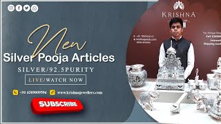 Live Video  Biggest Huge Traditional Pooja Silver Items  Krishna Jewellers Pearls amp Gems [upl. by Mckee]