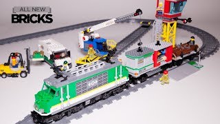 Lego City 60198 Cargo Train with Powered Up App Speed Build [upl. by Giule606]