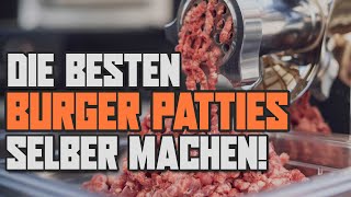 Burger Patties selber machen  Das perfekte Burger Fleisch 🍔 [upl. by Chemash]