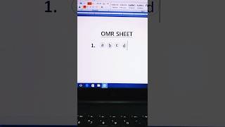 OMR sheet in Ms word💻youtubeshorts youtube youtuber [upl. by Ursas421]