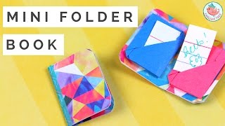 Mini Origami Book  How to Make a Mini Origami Folder Book that Holds Notes [upl. by Igic]