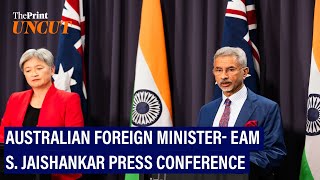 S Jaishankars attack at Canada during press conference with Australian Foreign Minister Full [upl. by Eldwun]