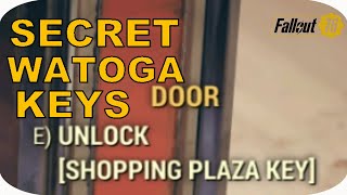 SECRET WATOGA UNDERGROUND KEYS  Fallout 76 Wastelanders DLC [upl. by Pittel]