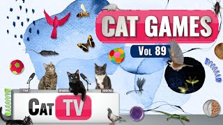 CAT Games  Ultimate Cat TV Compilation Vol 89  4 HOURS 🐝🐞🦋🦎🦜🐜🐭🧵 [upl. by Enicul40]