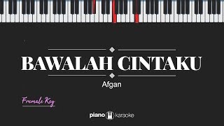 Bawalah Cintaku FEMALE KEY Afgan KARAOKE PIANO [upl. by Inman]