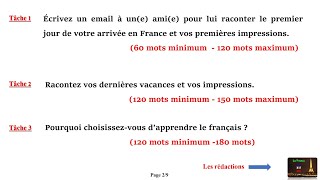 TCF  L Expression Écrite avec lexemple et les rédactions corrigées Tâche 123  Dossier 2 [upl. by Vlad]