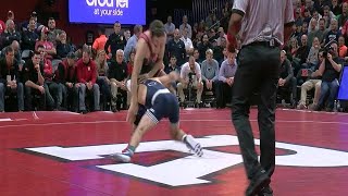 Big Ten Wrestling 149 LBs  Penn States Zain Retherford vs Rutgers Eleazar DeLuca [upl. by Otreblada]