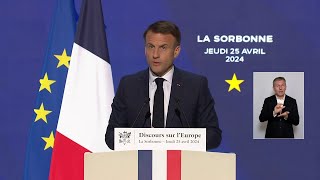 Le discours dEmmanuel Macron sur lEurope à la Sorbonne [upl. by Aldous]