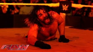 Kane drags Seth Rollins to hell Raw Sept 21 2015 [upl. by Brander]