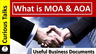 What is MOA and AOA in Hindi  Memorandum of Association Company  Article of Association in Hindi [upl. by Bronwyn749]