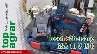 Test AkkuSäbelsäge Bosch Professional GSA 18 VLi C [upl. by Byrne407]