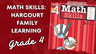 Math Skills Grade 4 by Harcourt Family Learning Flip through amp Review  Homeschool Fourth Grade Math [upl. by Mosora]