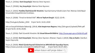 APA Stilinde Kaynakça Yazımı Örnekli Anlatım [upl. by Pacifica]