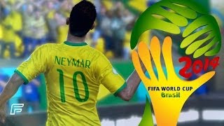 Neymar Jr  All 4 Goals In 2014 World Cup Brazil FIFA Remake [upl. by Zil594]