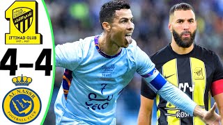 Al Ittihad vs Al Nassr 44  BENZEMA vs RONALDO  Highlights and All Goals 2023 [upl. by Letsou]