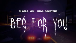 charli xcx rina sawayama  beg for you  sped up  lyrics [upl. by Anhej775]