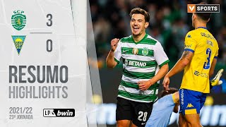 Highlights  Resumo Sporting 30 Estoril Praia Liga 2122 23 [upl. by Yhtimit270]