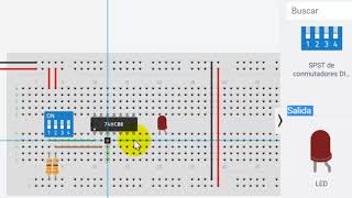 Compuertas lógicas AND  tinkercad [upl. by Sandie]