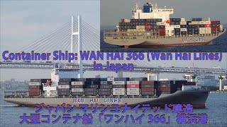 Container Ship WAN HAI 366 Wan Hai Lines in Japan ジャパン マリンユナイテッド建造の大型コンテナ船「ワンハイ 366」横浜港 [upl. by Kolk957]