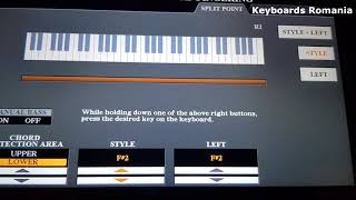 Tutorial on changing the split point Yamaha PSRS775  using shortcut [upl. by Mloclam]