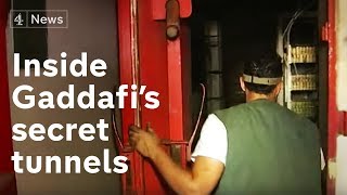 Inside Gaddafis secret tunnels  Channel 4 News [upl. by Huntingdon]