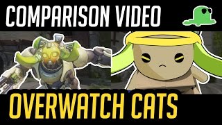 Comparison Overwatch Cats  ft ORISA Tank Heroes  quotKatsuwatchquot [upl. by Urdna]