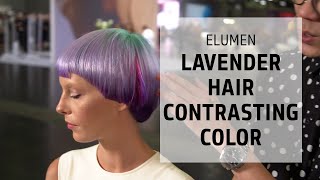 Lavender Hair with Contrasting Color  Lets Play Elumen Series  Goldwell Education Plus [upl. by Koy]